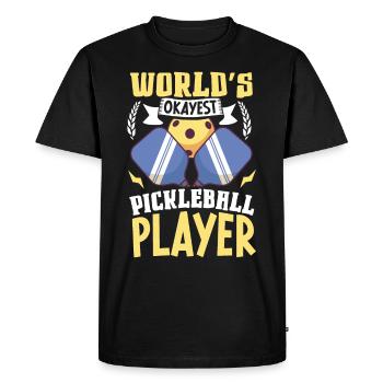 Joueur de pickleball Pickleball Paddle Pickleball - T-shirt Premium bio Homme - noir - Devant - Nico (187cm)