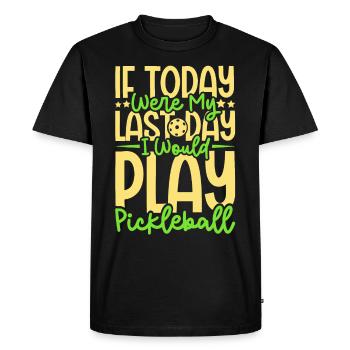 Pickleball Player Pickleball Paddle Pickleball - Men's Premium Organic T-Shirt - black - Front - Nico (187cm)