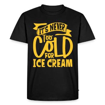 Crème glacée drôle pour les amateurs de crème glacée J’adore la crème glacée - T-shirt Premium bio Homme - noir - Devant - Nico (187cm)