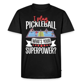 Pickleball Player Pickleball Paddle Pickleball - Men's Premium Organic T-Shirt - black - Front - Nico (187cm)