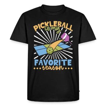Pickleball Player Pickleball Paddle Pickleball - Men's Premium Organic T-Shirt - black - Front - Nico (187cm)