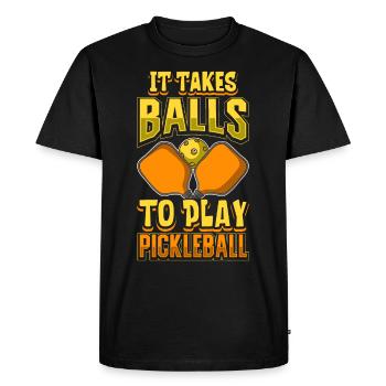 Joueur de pickleball Pickleball Paddle Pickleball - T-shirt Premium bio Homme - noir - Devant - Nico (187cm)