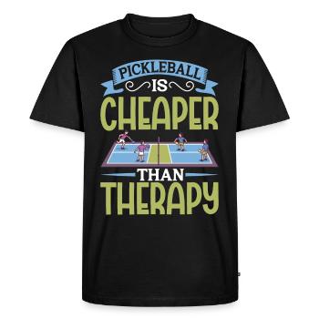 Pickleball Player Pickleball Paddle Pickleball - Men's Premium Organic T-Shirt - black - Front - Nico (187cm)