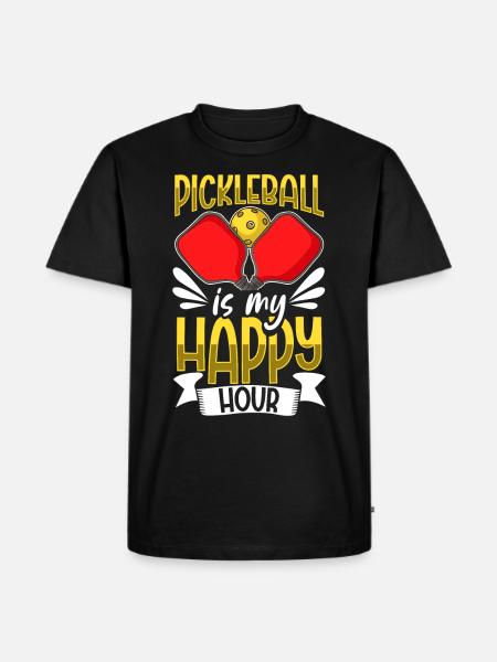 Pickleball Player Pickleball Paddle Pickleball - Men's Premium Organic T-Shirt - black