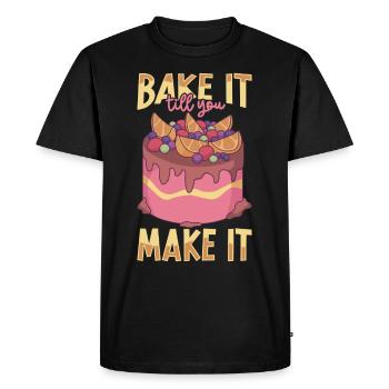 Baker Cuisson Cupcake Pain Cookies Cuisine Cuisine - T-shirt Premium bio Homme - noir - Devant - Nico (187cm)