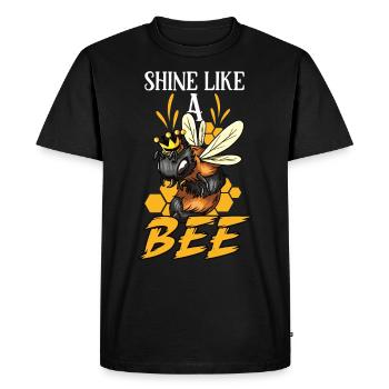 Honey beekeeping Beekeepers Honey bee apiary - Men's Premium Organic T-Shirt - black - Front - Nico (187cm)