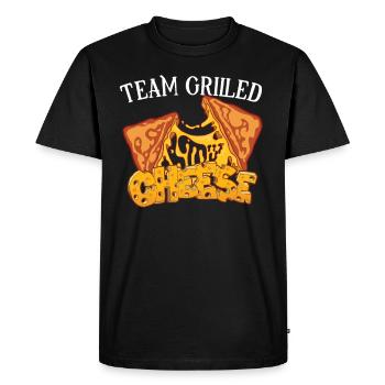 Cheese Cheesesteak Rolls Philly Cheesesteak - T-shirt Premium bio Homme - noir - Devant - Nico (187cm)