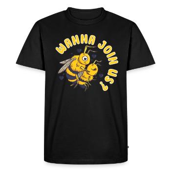 Honey beekeeping Beekeepers Honey bee apiary - Men's Premium Organic T-Shirt - black - Front - Nico (187cm)