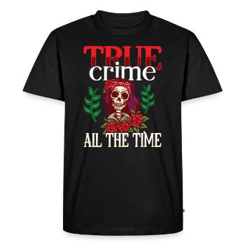 True Crime Murder Spy Crime Interest Gift Idea - Men's Premium Organic T-Shirt - black - Front - Nico (187cm)
