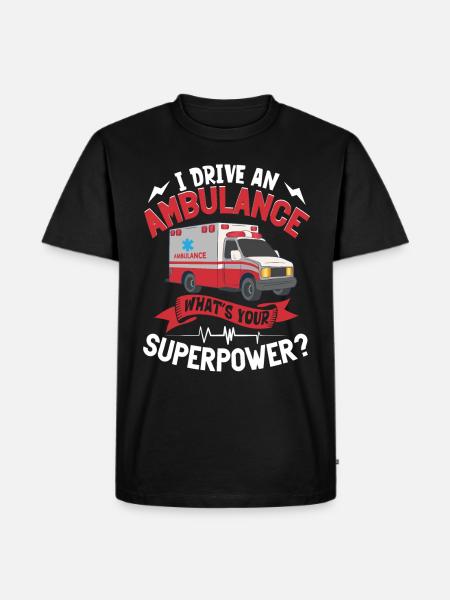 Paramedic First Responder Ambulance Driver - Men's Premium Organic T-Shirt - black