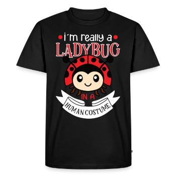 Coccinelle Coccinelle Entomologie Insectes - T-shirt Premium bio Homme - noir - Devant - Nico (187cm)
