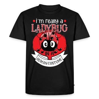 Coccinelle Coccinelle Entomologie Insectes - T-shirt Premium bio Homme - noir - Devant - Nico (187cm)