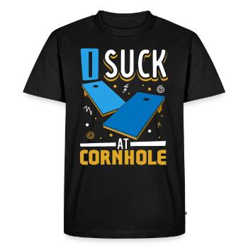 Cornhole Throwing Cornhole Player Cornhole Lover Cornhole lover - T-shirt Premium bio Homme - noir - Devant - Nico (187cm)