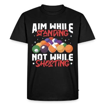 Billard Billards Cue Sports Joueur de billard professionnel - T-shirt Premium bio Homme - noir - Devant - Nico (187cm)