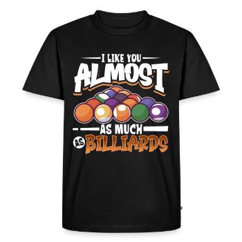 Pool Billiards Cue Sports Professional Pool Player - Men's Premium Organic T-Shirt - black - Front - Nico (187cm)