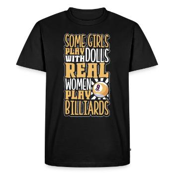 Pool Billiards Cue Sports Professional Pool Player - Men's Premium Organic T-Shirt - black - Front - Nico (187cm)