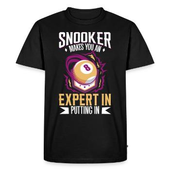 Pool Billiards Cue Sports Professional Pool Player - Men's Premium Organic T-Shirt - black - Front - Nico (187cm)