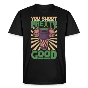 Billard Billards Cue Sports Joueur de billard professionnel - T-shirt Premium bio Homme - noir - Devant - Nico (187cm)