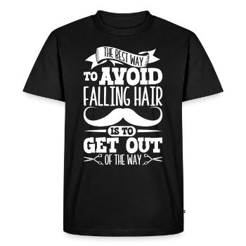 Beard Barber Hairdresser Hairstylist Hair Salon - Men's Premium Organic T-Shirt - black - Front - Nico (187cm)