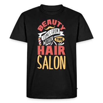 Beard Barber Hairdresser Hairstylist Hair Salon - Men's Premium Organic T-Shirt - black - Front - Nico (187cm)