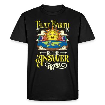Flat Earth Theory Flat Earth Army Earth - Men's Premium Organic T-Shirt - black - Front - Nico (187cm)
