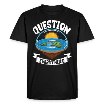 Théorie de la Terre plate Terre plate Armée de la Terre plate Terre - T-shirt Premium bio Homme - noir - Devant - Nico (187cm)