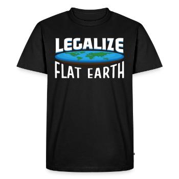 Flat Earth Theory Flat Earth Army Earth - Men's Premium Organic T-Shirt - black - Front - Nico (187cm)