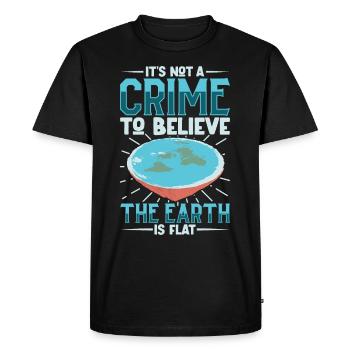 Flat Earth Theory Flat Earth Army Earth - Men's Premium Organic T-Shirt - black - Front - Nico (187cm)