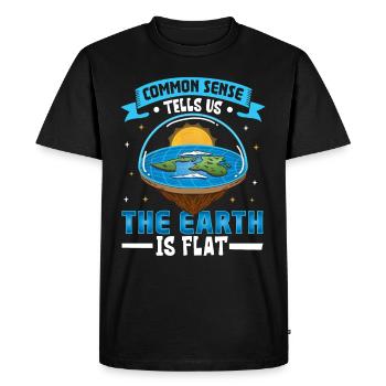 Flat Earth Theory Flat Earth Army Earth - Men's Premium Organic T-Shirt - black - Front - Nico (187cm)