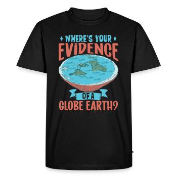 Flat Earth Theory Flat Earth Army Earth - Men's Premium Organic T-Shirt - black - Front - Nico (187cm)