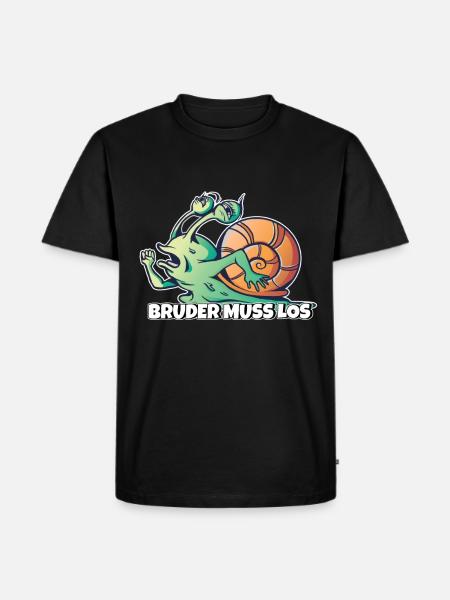 Bruder muss los - Männer Premium Bio T-Shirt - Schwarz