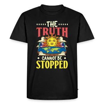 Théorie de la Terre plate Terre plate Armée de la Terre plate Terre - T-shirt Premium bio Homme - noir - Devant - Nico (187cm)