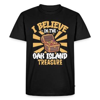 Oak Island / Chasse au trésor Oak Island Mystery - T-shirt Premium bio Homme - noir - Devant - Nico (187cm)