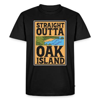 Oak Island / Chasse au trésor Oak Island Mystery - T-shirt Premium bio Homme - noir - Devant - Nico (187cm)