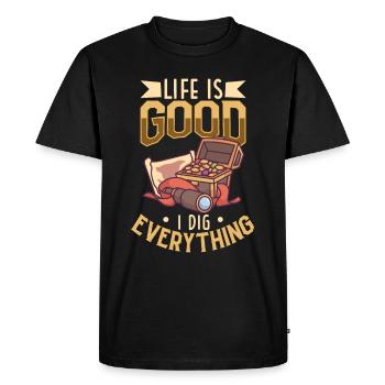 Oak Island / Chasse au trésor Oak Island Mystery - T-shirt Premium bio Homme - noir - Devant - Nico (187cm)