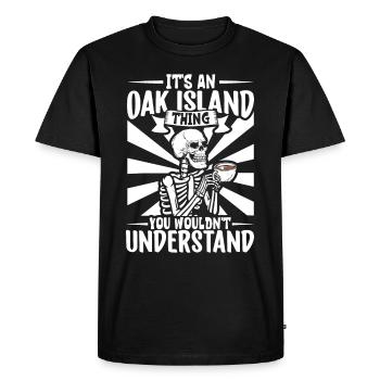Oak Island / Chasse au trésor Oak Island Mystery - T-shirt Premium bio Homme - noir - Devant - Nico (187cm)