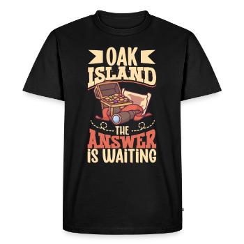 Oak Island / Chasse au trésor Oak Island Mystery - T-shirt Premium bio Homme - noir - Devant - Nico (187cm)