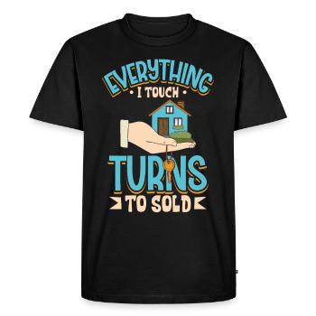Real Estate Agent Realtor Home Closing Investor - Men's Premium Organic T-Shirt - black - Front - Nico (187cm)