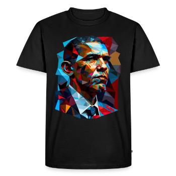 Pop Art d’Obama - T-shirt Premium bio Homme - noir - Devant - Nico (187cm)
