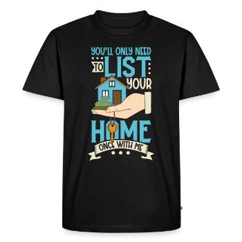 Real Estate Agent Realtor Home Closing Investor - Men's Premium Organic T-Shirt - black - Front - Nico (187cm)
