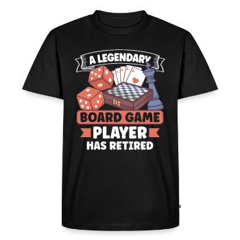 Vin Jeux de société Jeu d’échecs Joueur de plateau Jeux d’argent - T-shirt Premium bio Homme - noir - Devant - Nico (187cm)