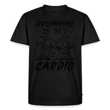 Batteur Batterie Musique Batterie Batterie - T-shirt Premium bio Homme - noir - Devant - Nico (187cm)