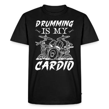 Batteur Batterie Musique Batterie Batterie - T-shirt Premium bio Homme - noir - Devant - Nico (187cm)