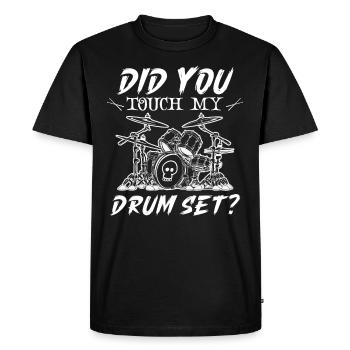 Batteur Batterie Musique Batterie Batterie - T-shirt Premium bio Homme - noir - Devant - Nico (187cm)