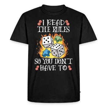 Vin Jeux de société Jeu d’échecs Joueur de plateau Jeux d’argent - T-shirt Premium bio Homme - noir - Devant - Nico (187cm)