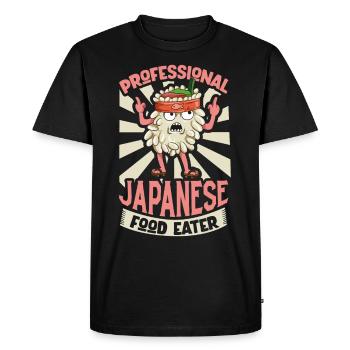 Fan de sushis Cuisine japonaise Cuisine gastronomique Japon - T-shirt Premium bio Homme - noir - Devant - Nico (187cm)