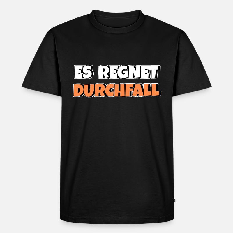 Es regnet Durchfall - Männer Premium Bio T-Shirt - Schwarz
