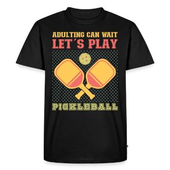 Joueur de pickleball Pickleball Paddle Pickleball - T-shirt Premium bio Homme - noir - Devant - Nico (187cm)