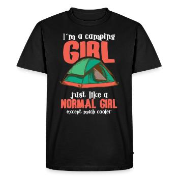 Scout Camping Outdoor Campfire Hiking Backpacking - Men's Premium Organic T-Shirt - black - Front - Nico (187cm)