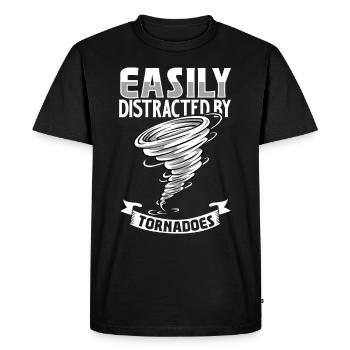Météorologie-kindertornado-sturm, Der Sturm-fan - T-shirt Premium bio Homme - noir - Devant - Nico (187cm)